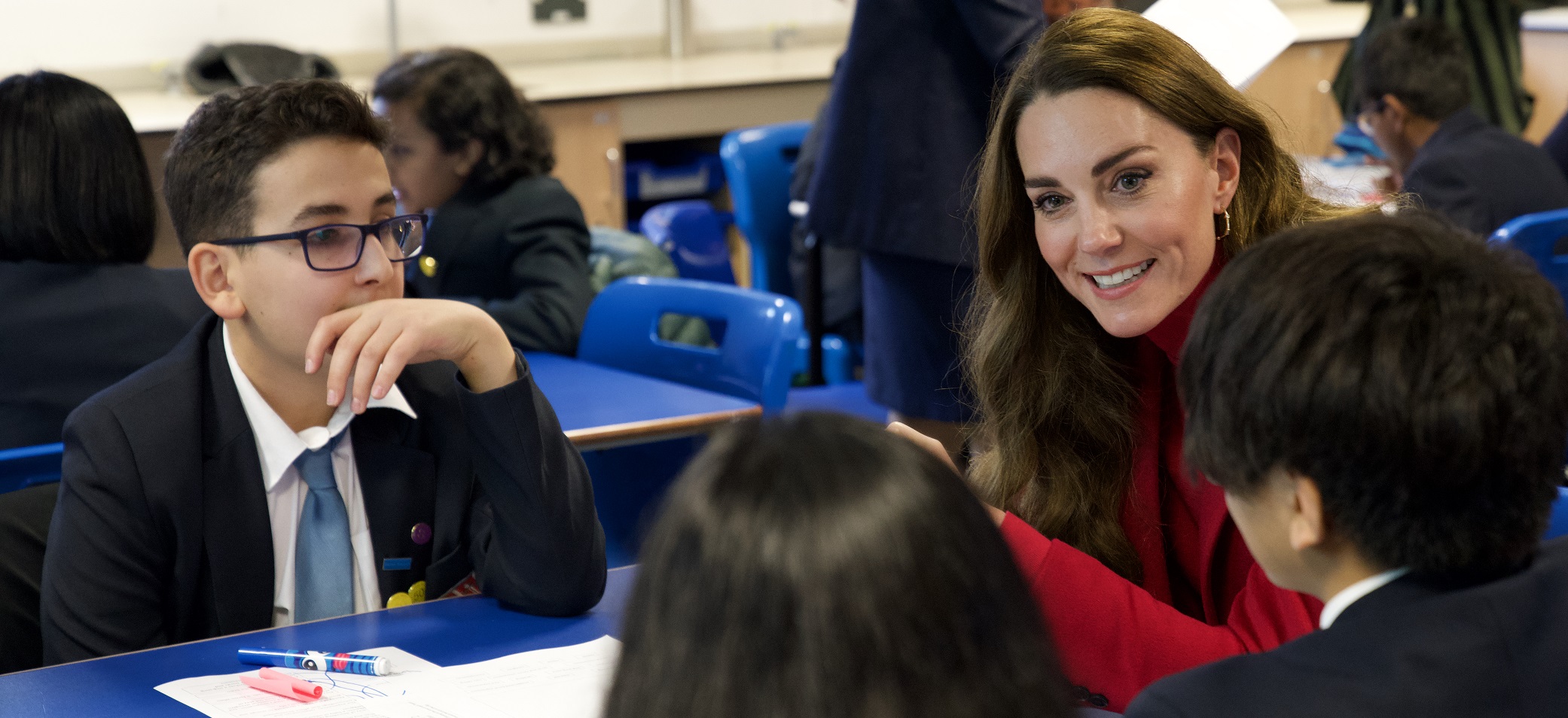 HRH the Duchess of Cambridge on a school visit. 